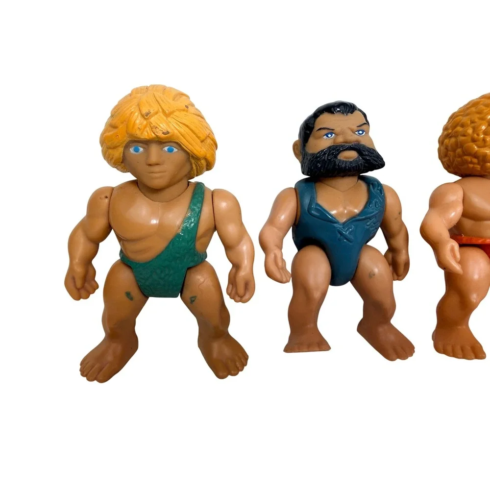 Vintage 1987 Playskool Caveman Action Figure Definitely Dinosaurs Toy Lot 5 - BH
